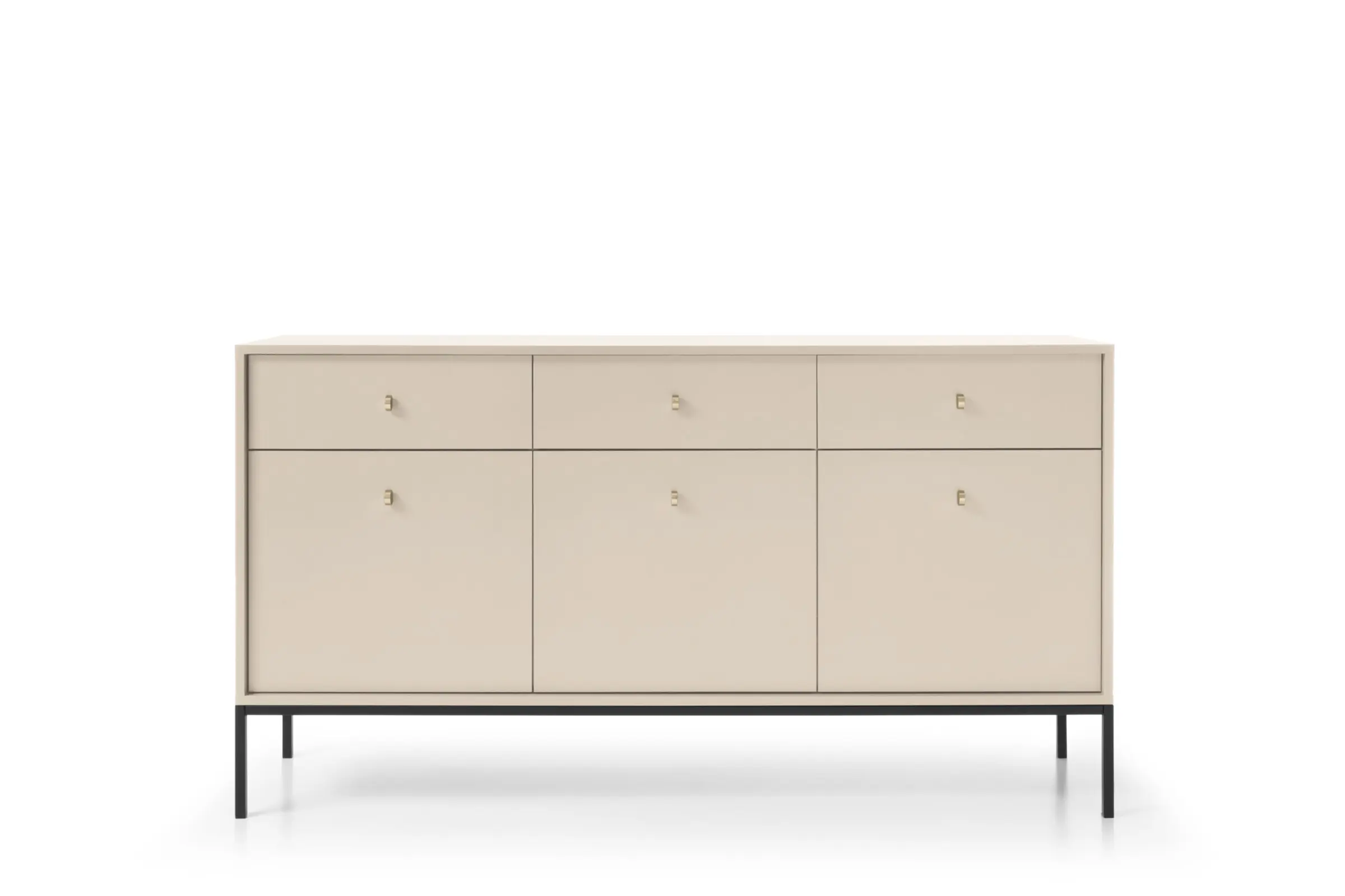 Piaski Komoda Mono II 154 cm béžová/černá