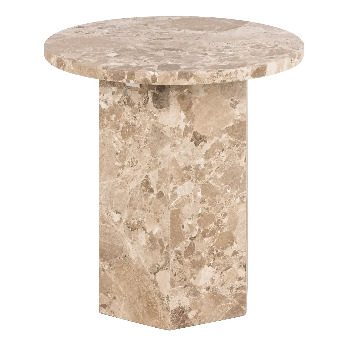 Actona Odkládací stolek Naxos 50 cm mramor Latte