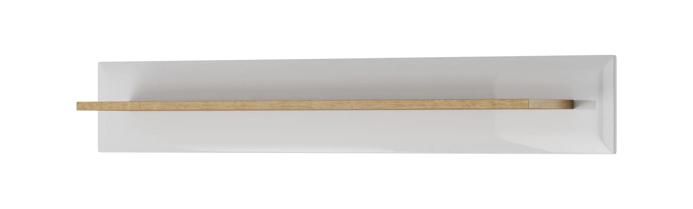 Piaski Nástěnná police Nordi 107 cm bílá/dub Riviéra