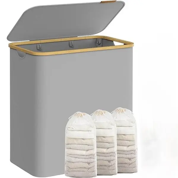 SONGMICS Koš na prádlo Leslie 150 L šedý