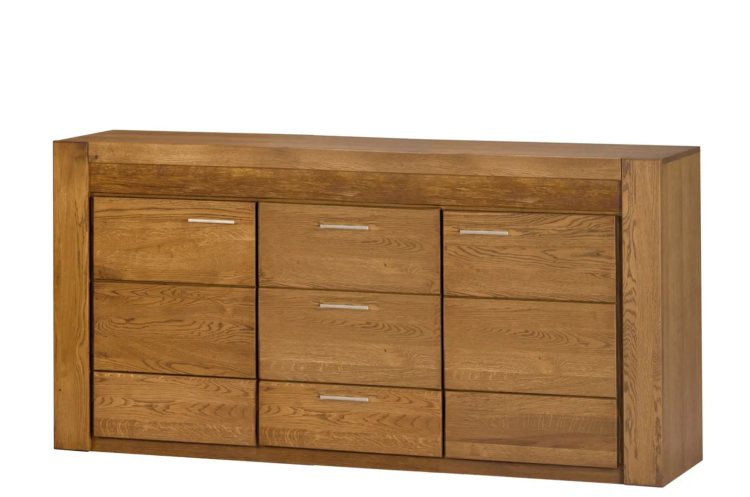 Szynaka Komoda Velvet II 47 181 cm z masivu s LED osvětlením dub Rustikal