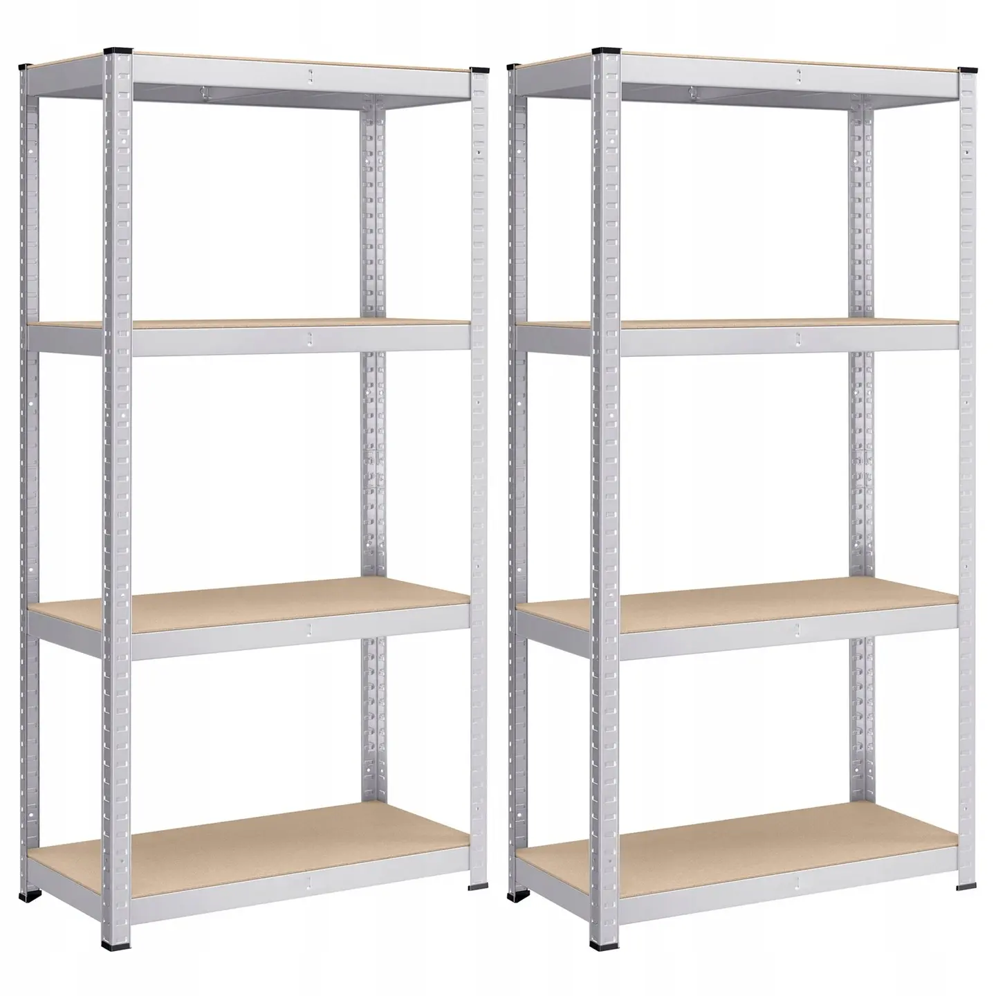 SONGMICS Sada regálů Regmet 2 ks 160 cm hnědá/stříbrná