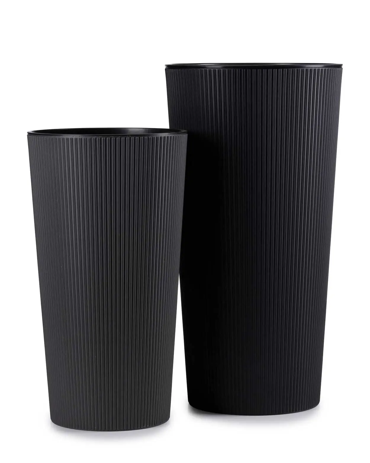 HowHomely Sada 2 květináčů URBANICA ECO černá