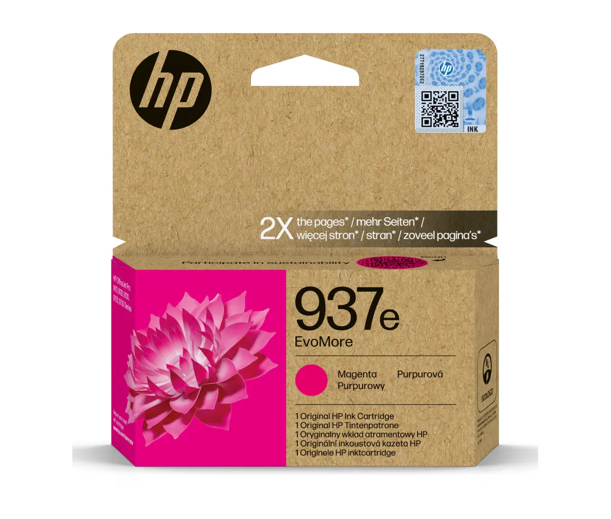 Inkoustová kazeta HP 937e EvoMore purpurová (4S6W7NE#LS1)