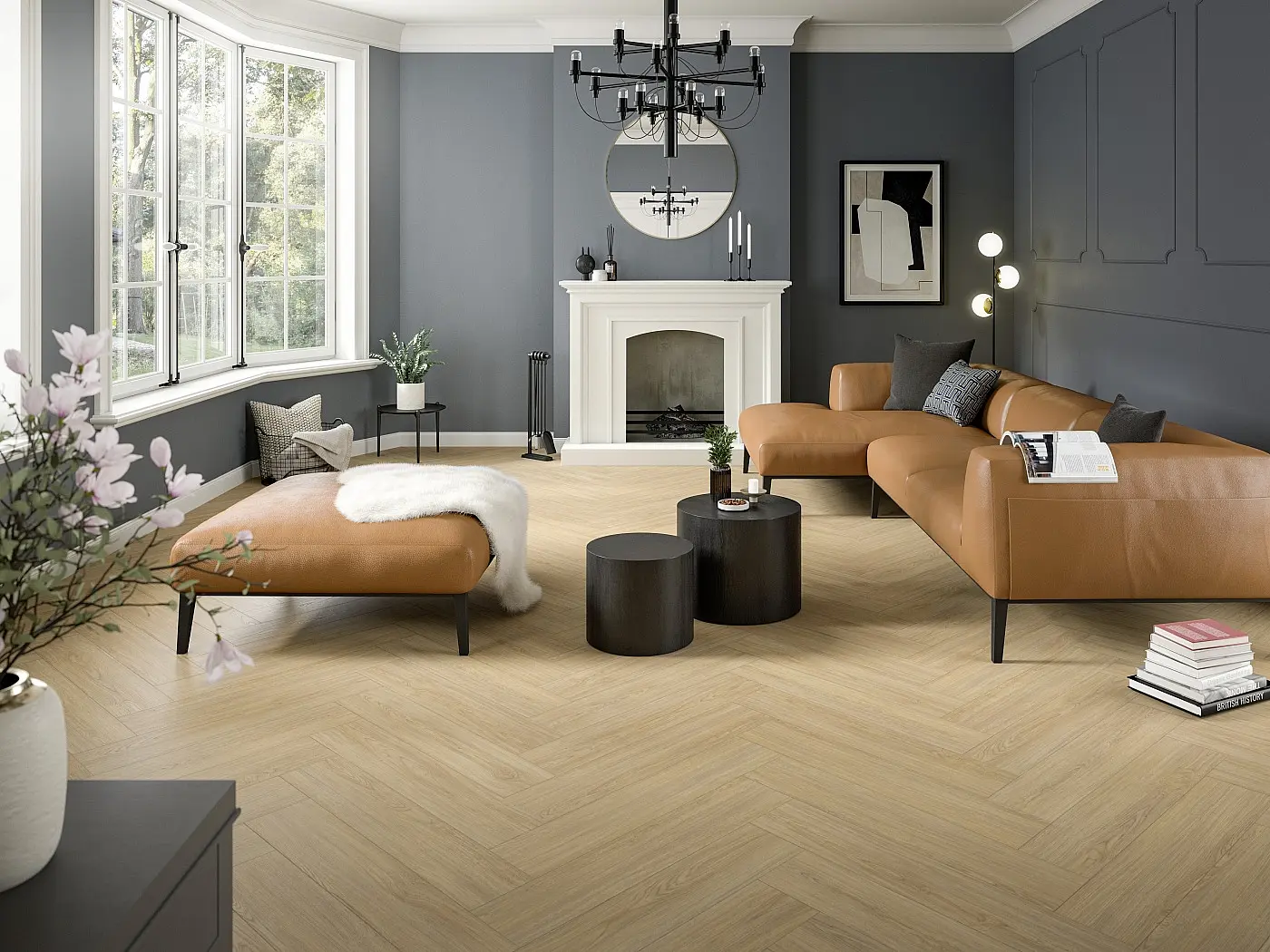 EGGER Nature sense herringbone 32 Dub casella přírodní EL2152