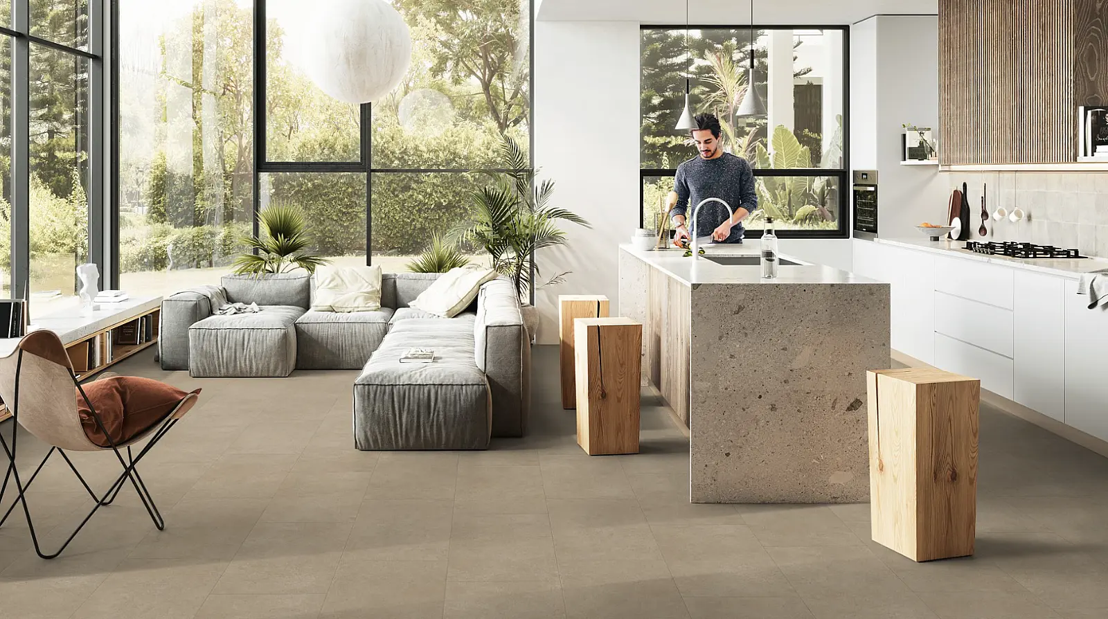 GERFLOR Creation 55 clic acoustic Backyard taupe GERCAC55 1713