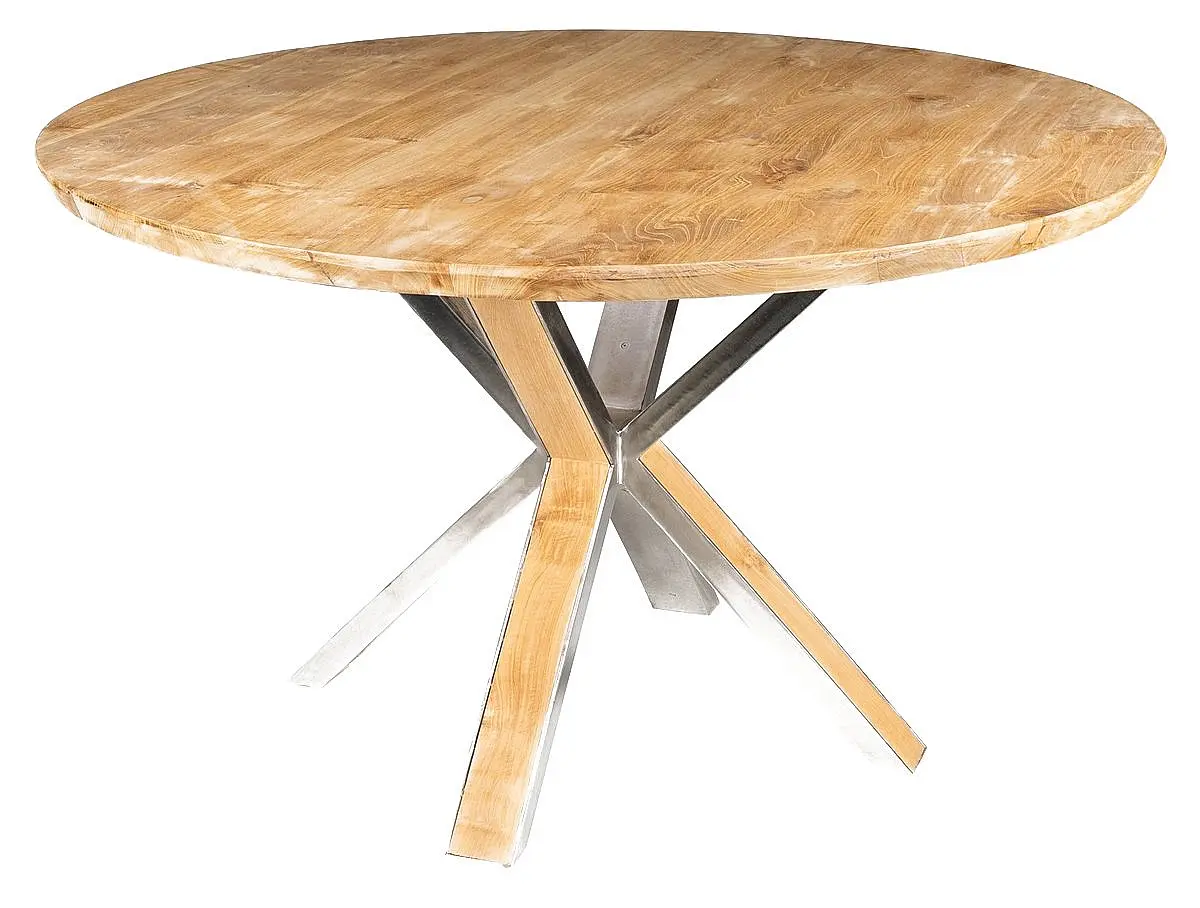 DEOKORK Teakový stůl FLORENO RECYCLE Ø 135 cm