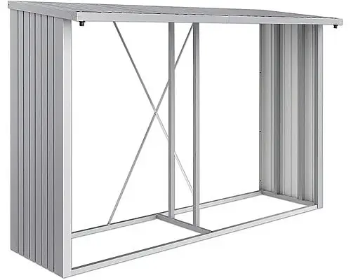 Biohort Dřevník BIOHORT Woodstock 300,7 x 102 x 199 cm (stříbrná metalíza)