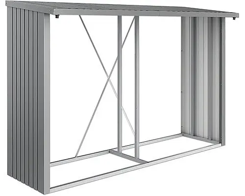 Biohort Dřevník BIOHORT Woodstock 300,7 x 102 x 199 cm (šedý křemen metalíza)