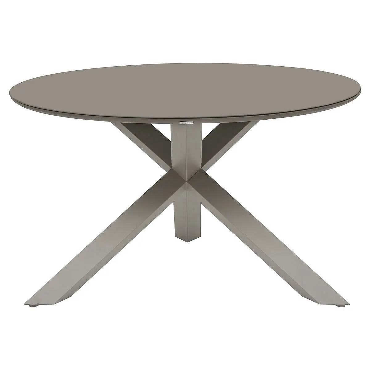 Hliníkový jídelní stůl ORIENT ø 130 cm (café)