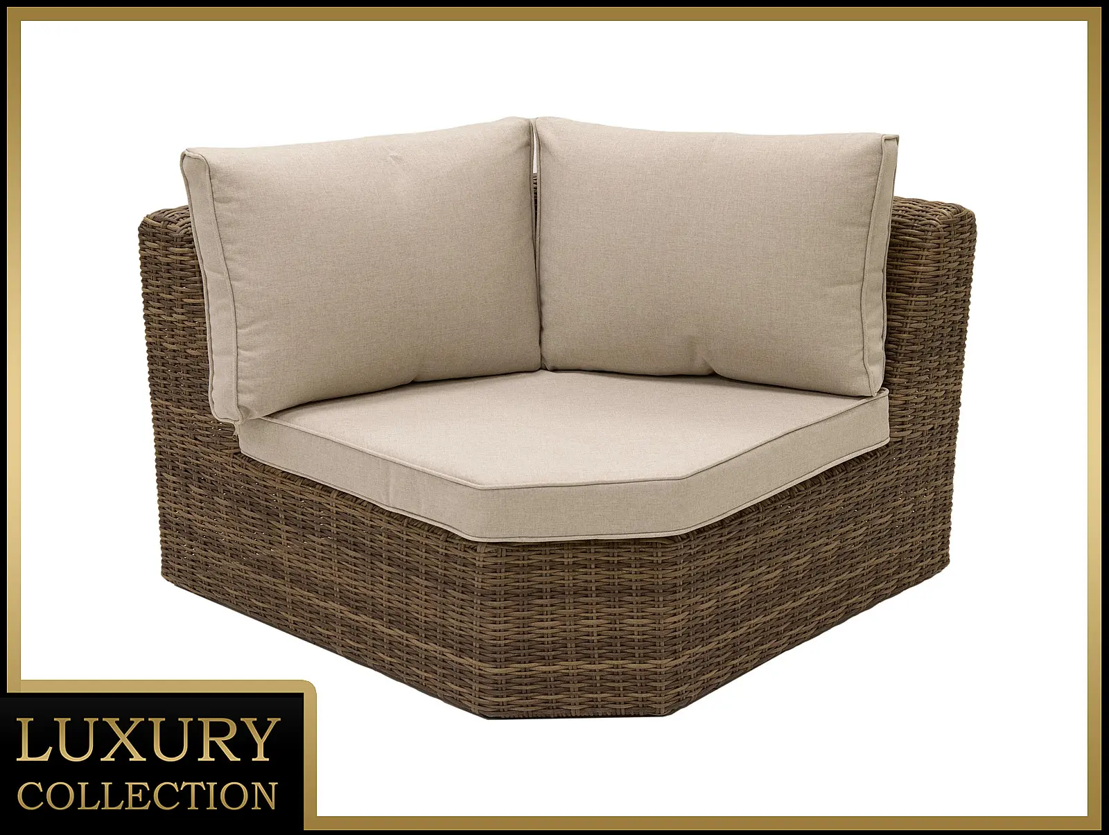 DEOKORK Ratanový rohový díl BORNEO LUXURY (hnědá)