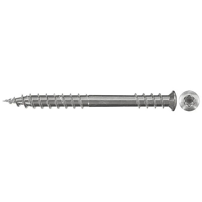 Terasové vruty FPF-ST 5,5 x 40 / 50 / 60 mm Stříbrné ocelové vruty 5,5 ×