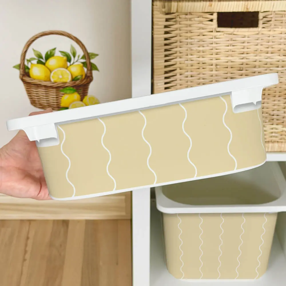 Nálepka pro IKEA TROFAST box - Žluté vlny