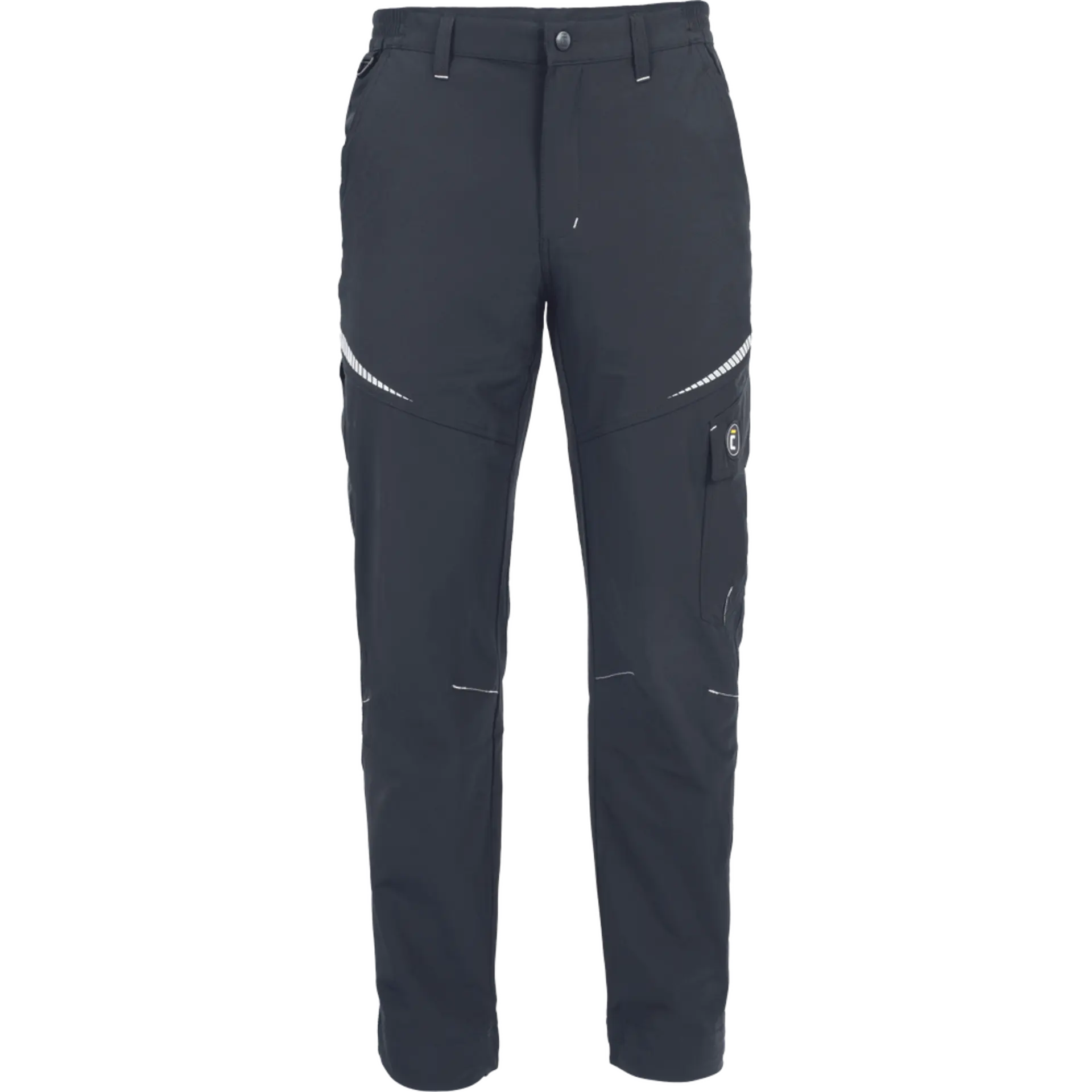 Cerva EMERTON S-STRETCH Kalhoty pracovní do pasu černá/šedá 48
