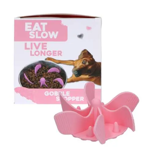 Eat Slow Live Longer Gobble Stopper růžová
