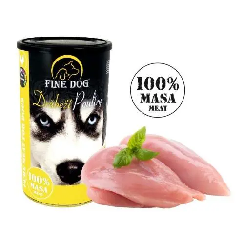 Fine Dog Drůběží 100 % Masa 1200g
