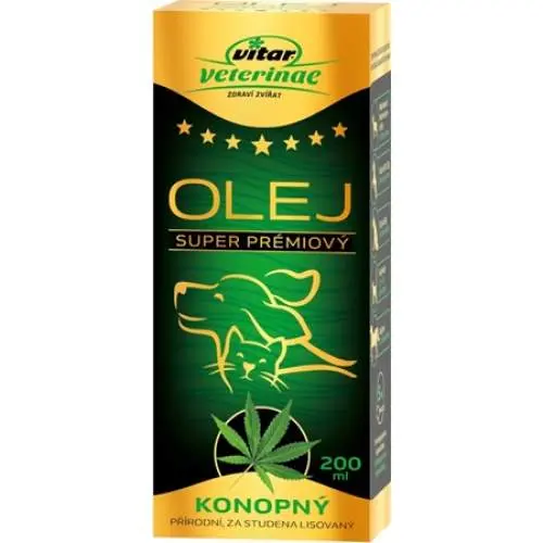 Vitar Veterinae konopný olej 200ml