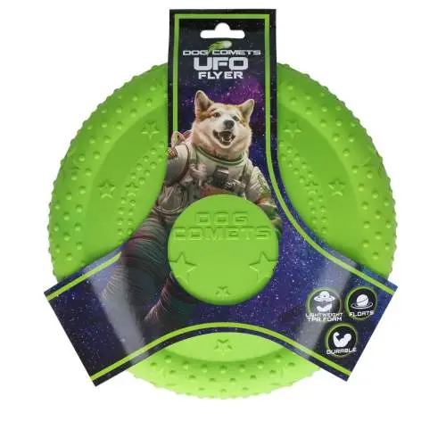 Dog Comets UFO Flyer Green - Létající talíř pro psy
