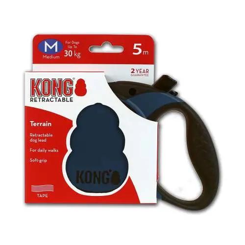 KONG Retractable Leash - Terrain Blue M