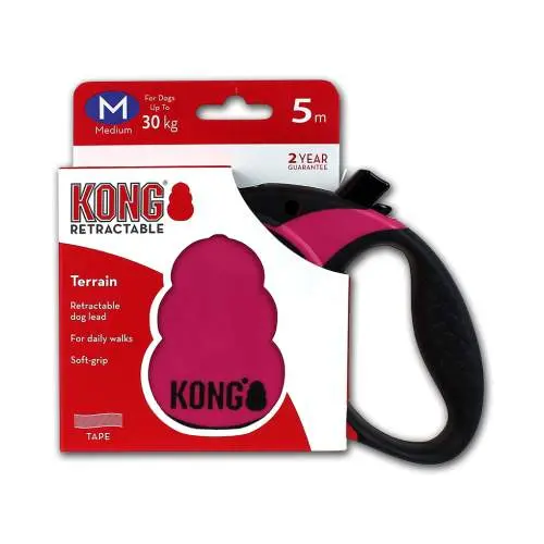 KONG Retractable Leash - Terrain Pink M