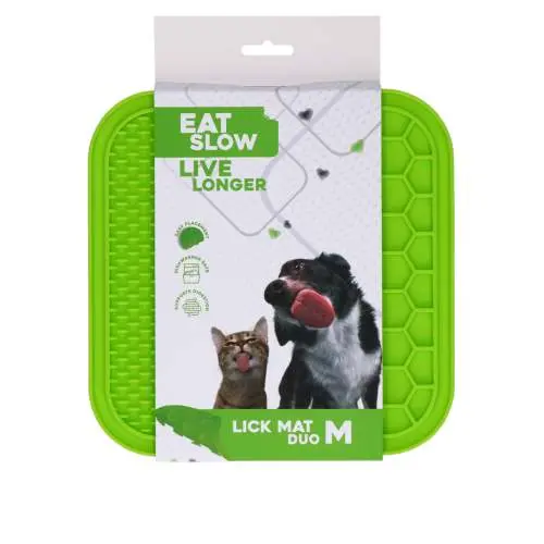 Hračka pro psy - Eat Slow Live Longer Lick Mat Duo M Green