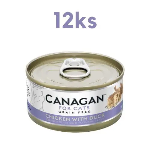 Canagan Cat konzerva Kuřecí a Kachní 12 x 75 g
