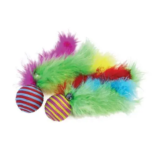 Karneval míček pro kočku s rolničkou 2ks