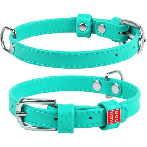 Obojek WauDog Glamour XS 12mm, 21-29cm, tyrkysová