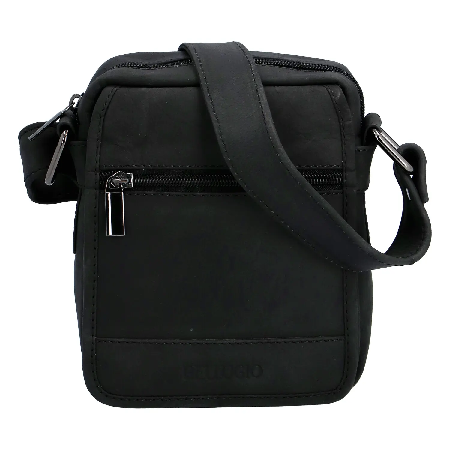 Pánská kožená crossbody taška černá - Bellugio Narell