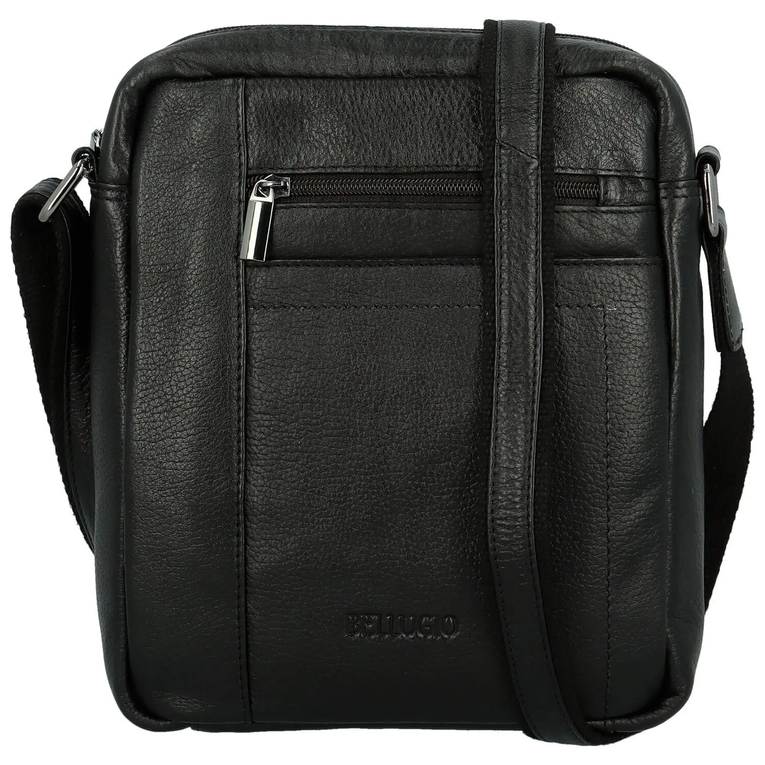 Pánská kožená crossbody taška černá - Bellugio Donis