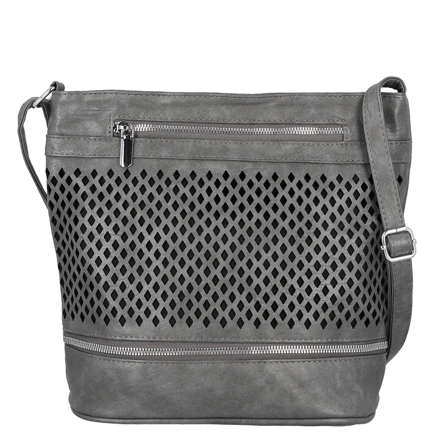 Dámská crossbody kabelka šedá - Firenze Samia