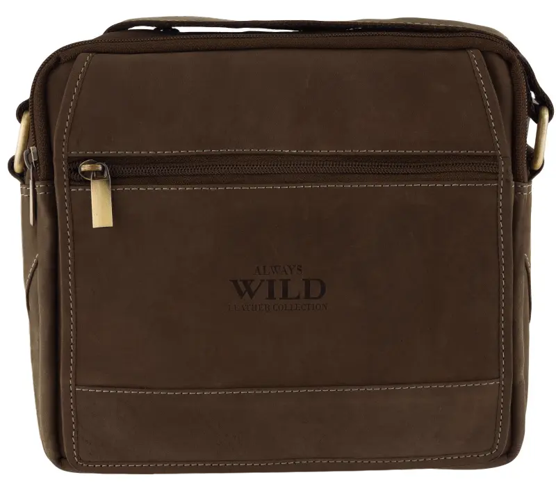 Pánská kožená crossbody/taška hnědá - Wild Trewor