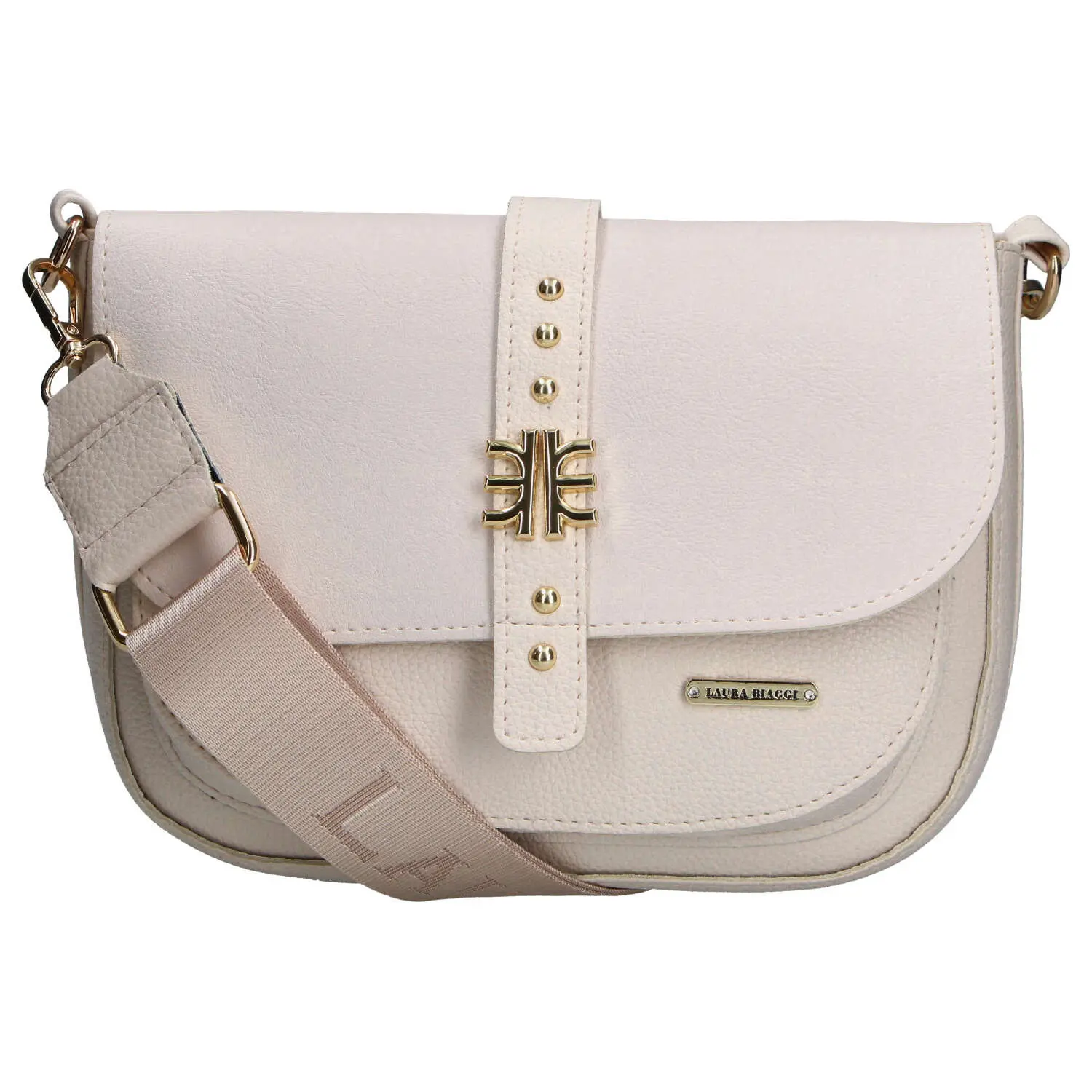 Dámská crossbody kabelka béžová - Laura Biaggi Gana