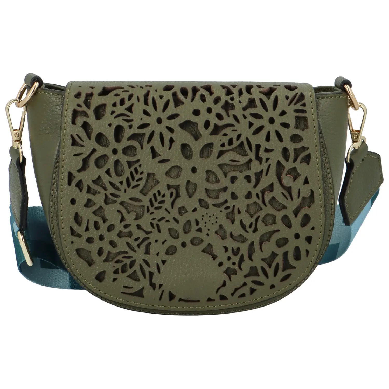 Dámská kožená crossbody kabelka khaki - ItalY Betteryela