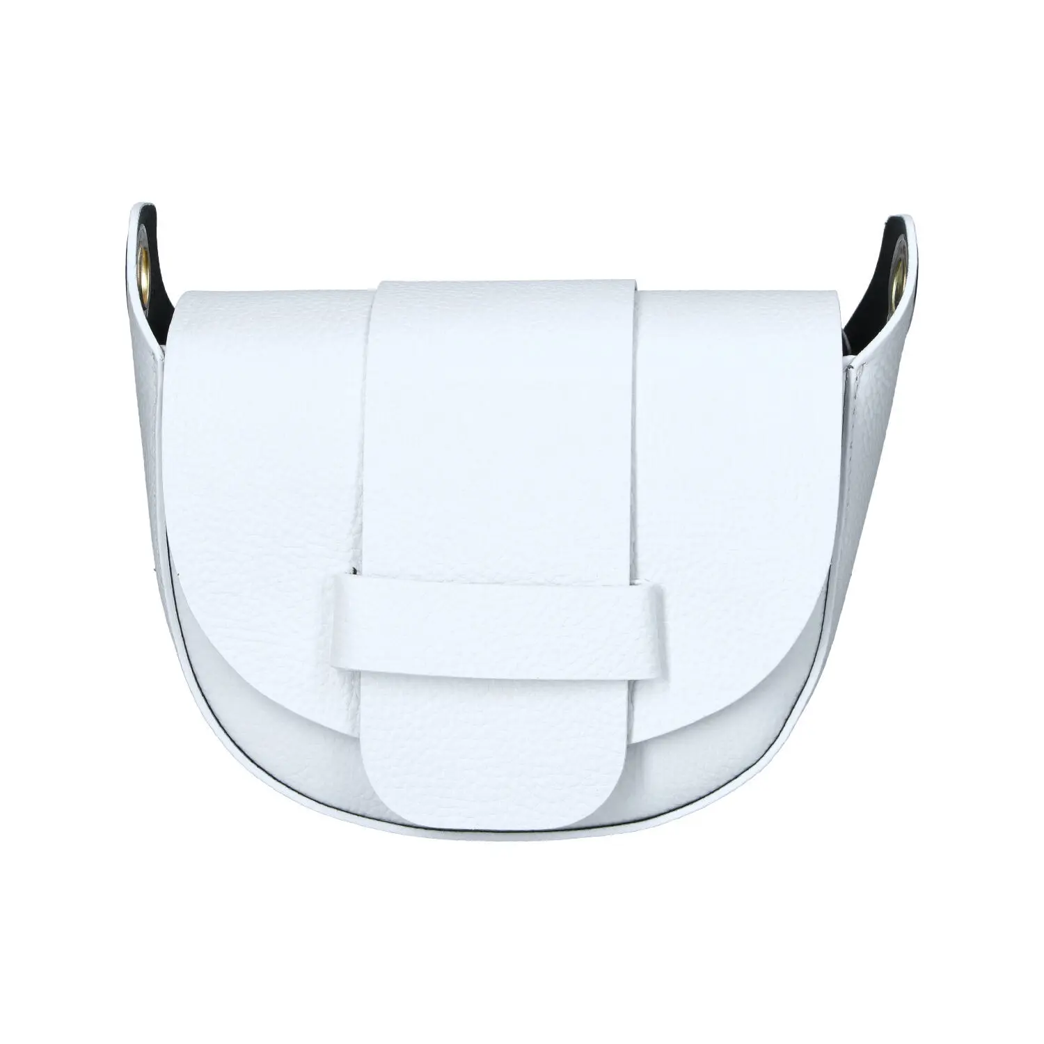 Dámská kožená crossbody kabelka bílá - Delami Vera Pelle Blanca