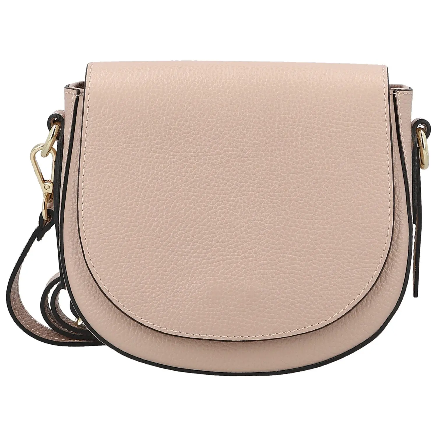 Dámská kožená crossbody kabelka starorůžová - Delami Vera Pelle Olli