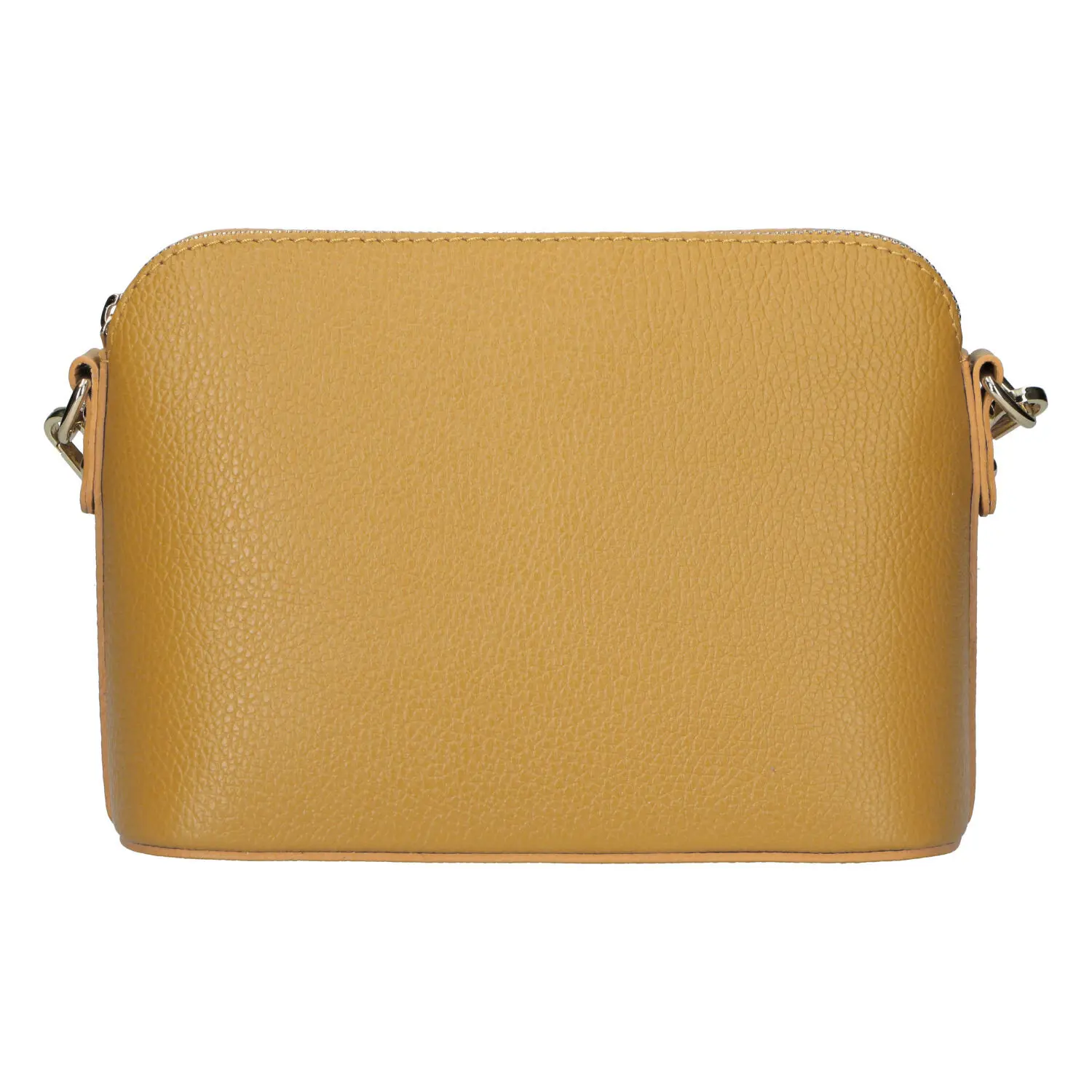 Dámská kožená crossbody kabelka tmavě žlutá - Delami Vera Pelle Gosslin