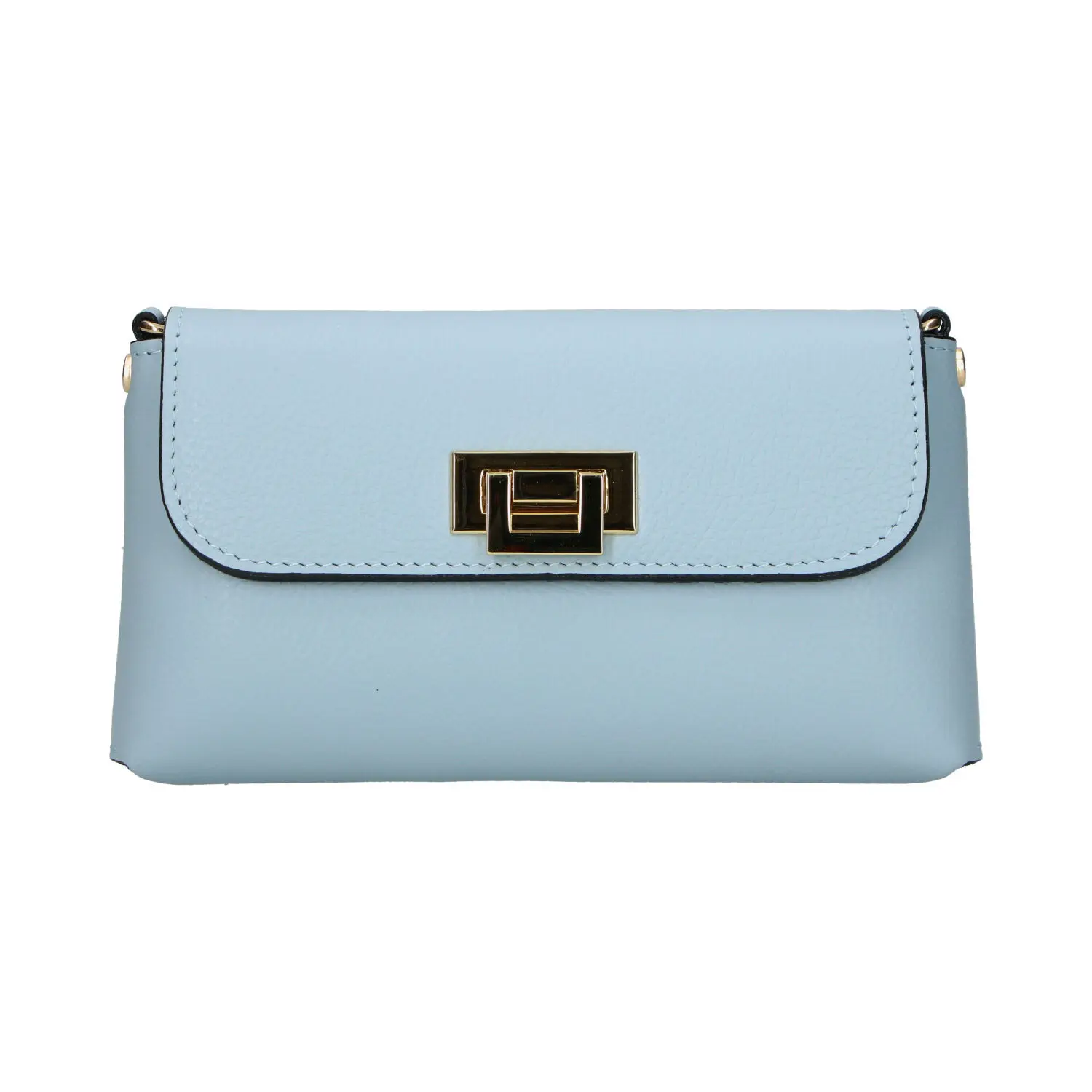 Dámská kožená crossbody kabelka světle modrá - Delami Vera Pelle Eryka