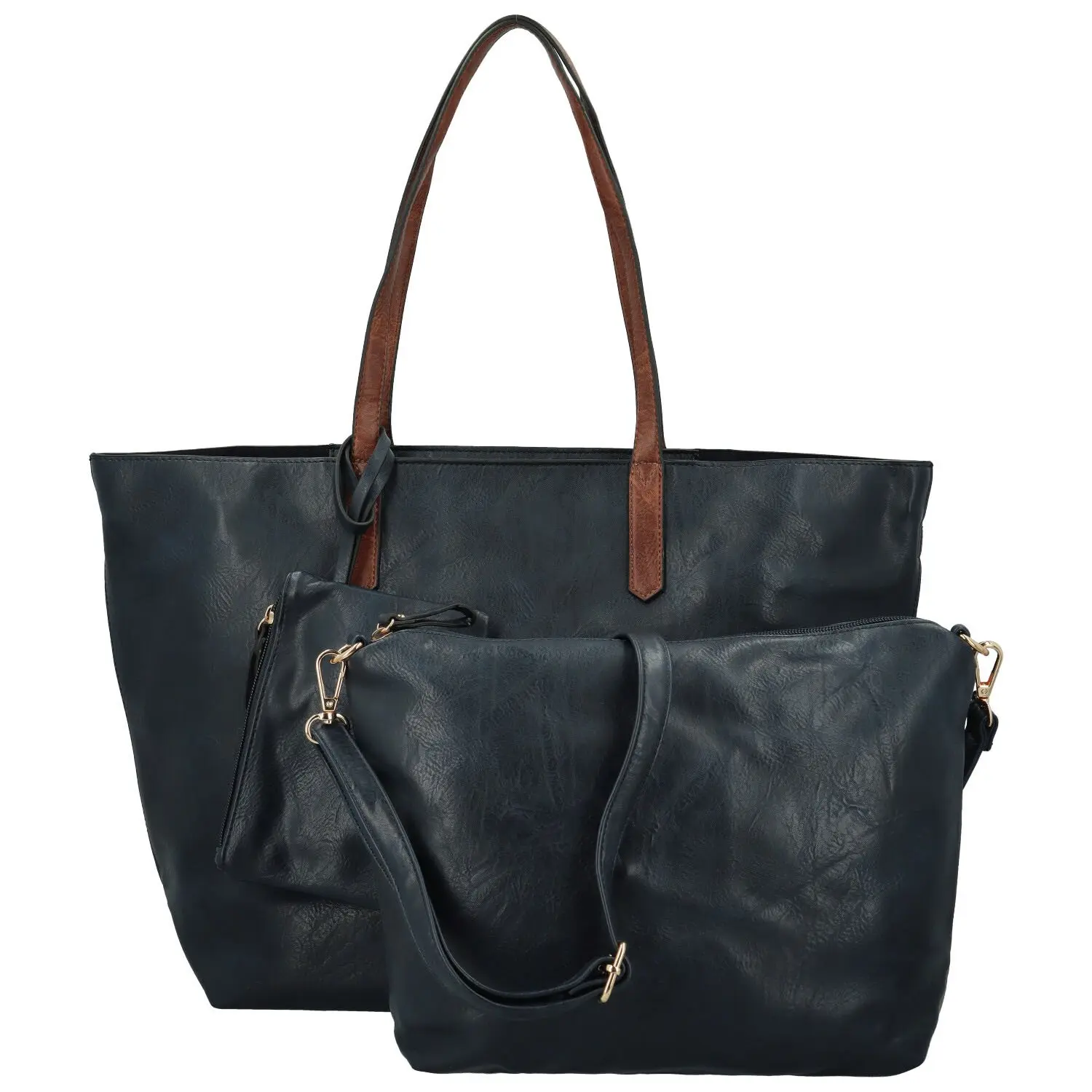 Dámský set kabelek tmavě modrý - Paolo bags Yema