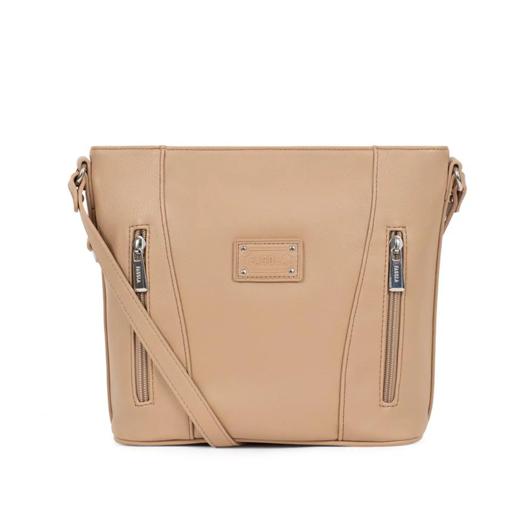 Dámská crossbody kabelka pudrová - Fagola Mayla