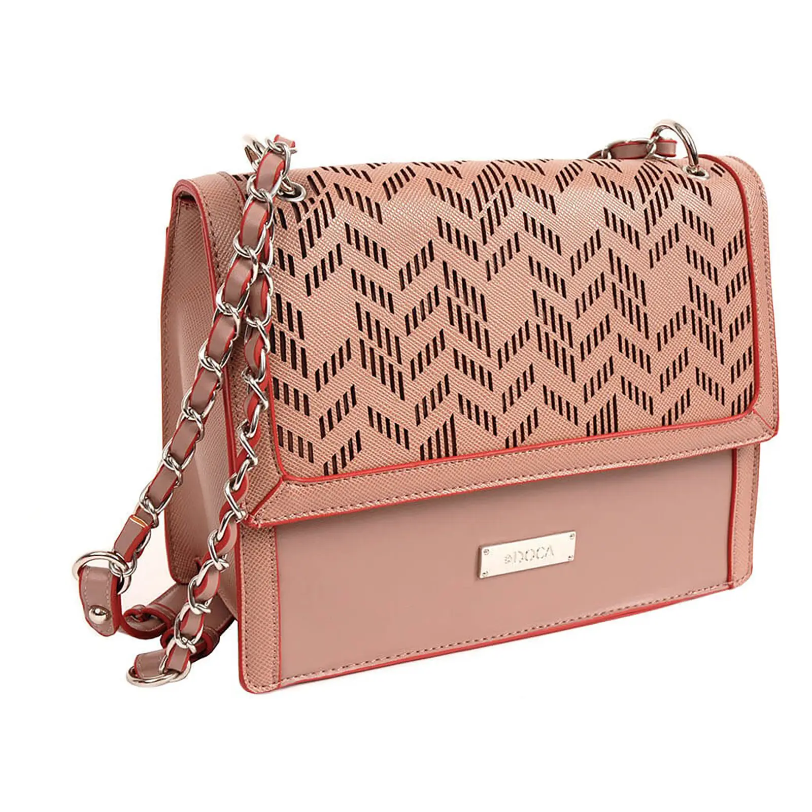 Dámská crossbody kabelka Doca 13916 - růžová
