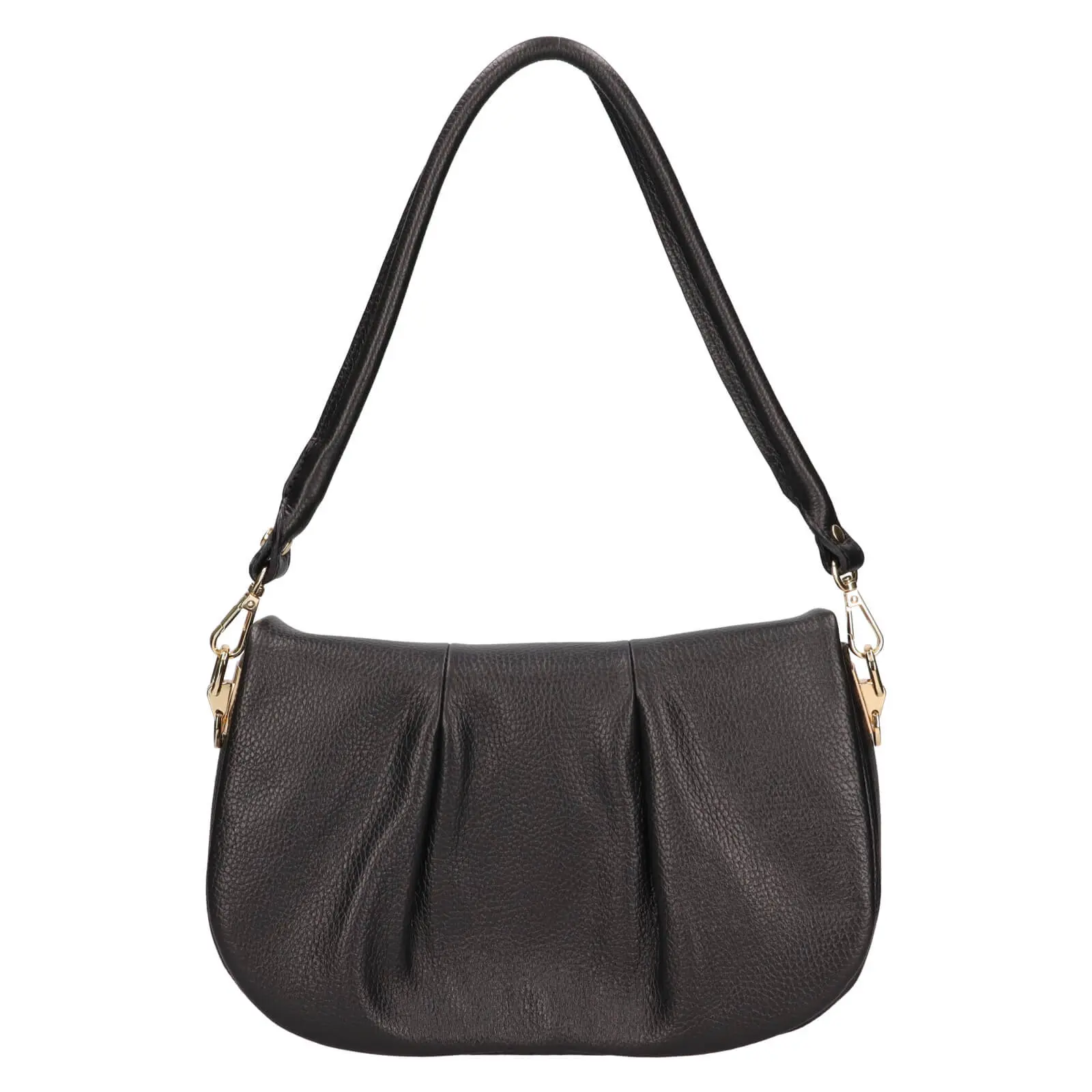 Dámská kožená crossbody kabelka Italia Sima - černá