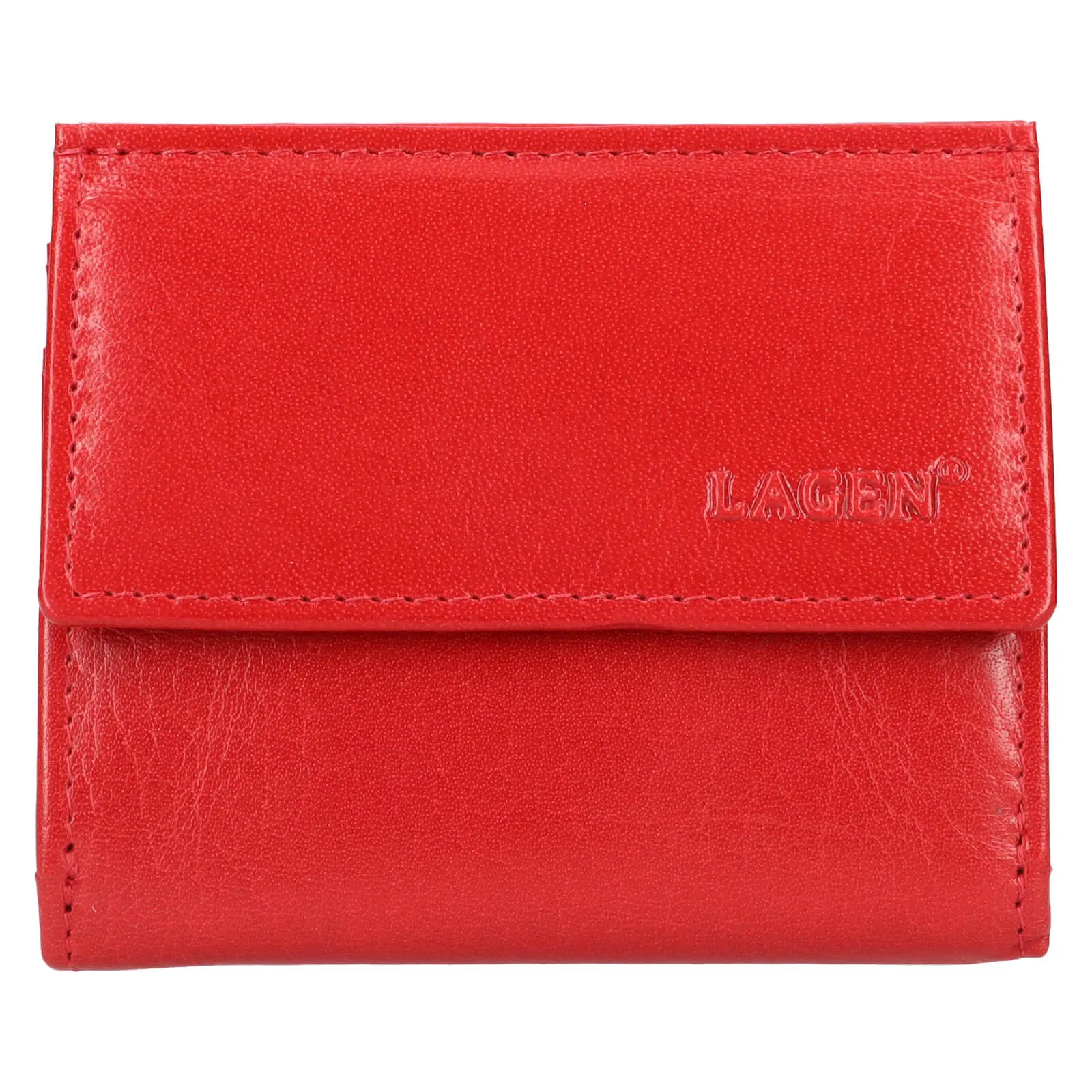 Kožená slim peněženka Lagen Jonatan - červená