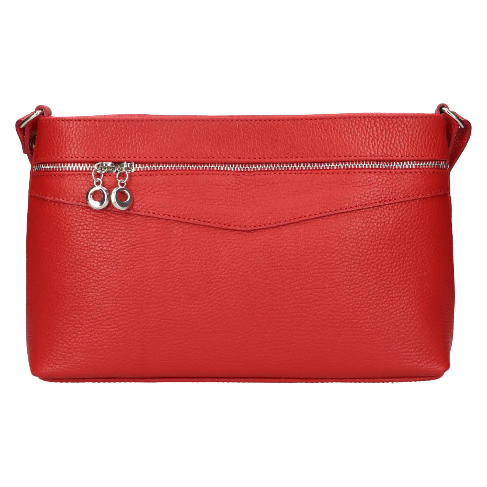 Dámská kožená crossbody kabelka Italia Benea - červená