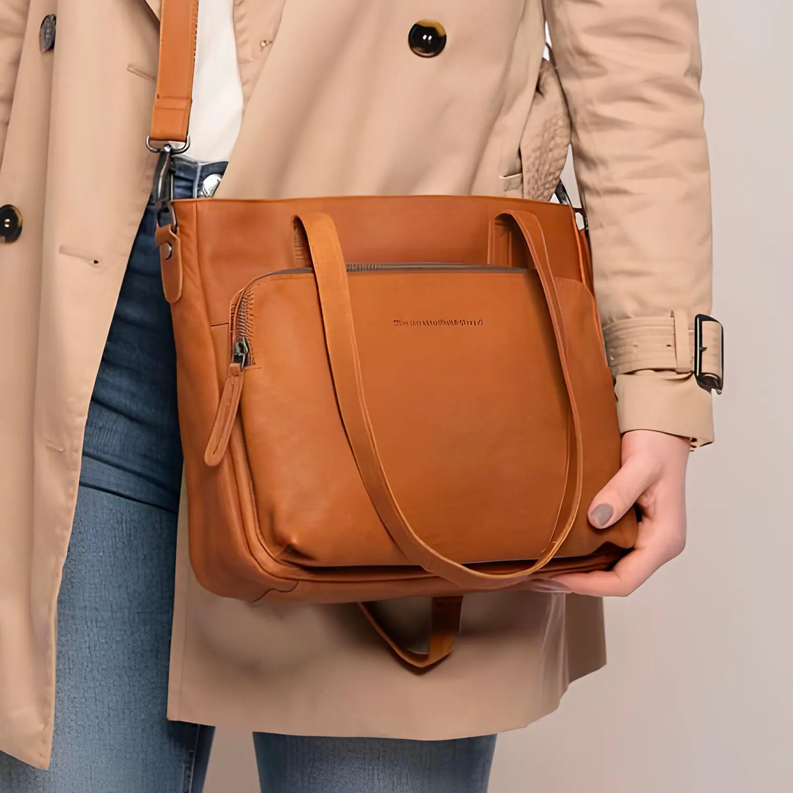 Dámská kožená kabelka The Chesterfield Brand Alena - koňak