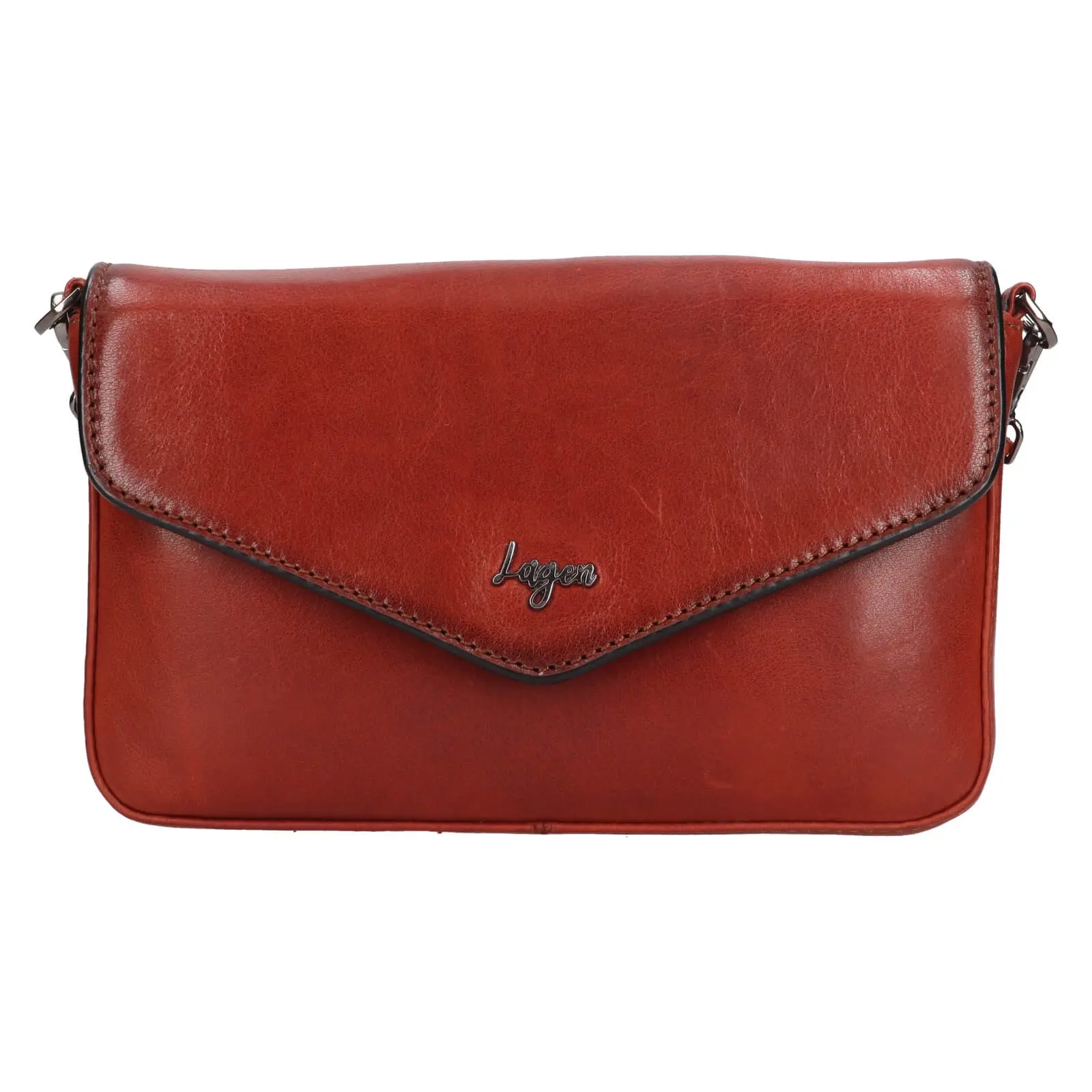 Dámská kožená crossbody kabelka Lagen Rikke - koňak