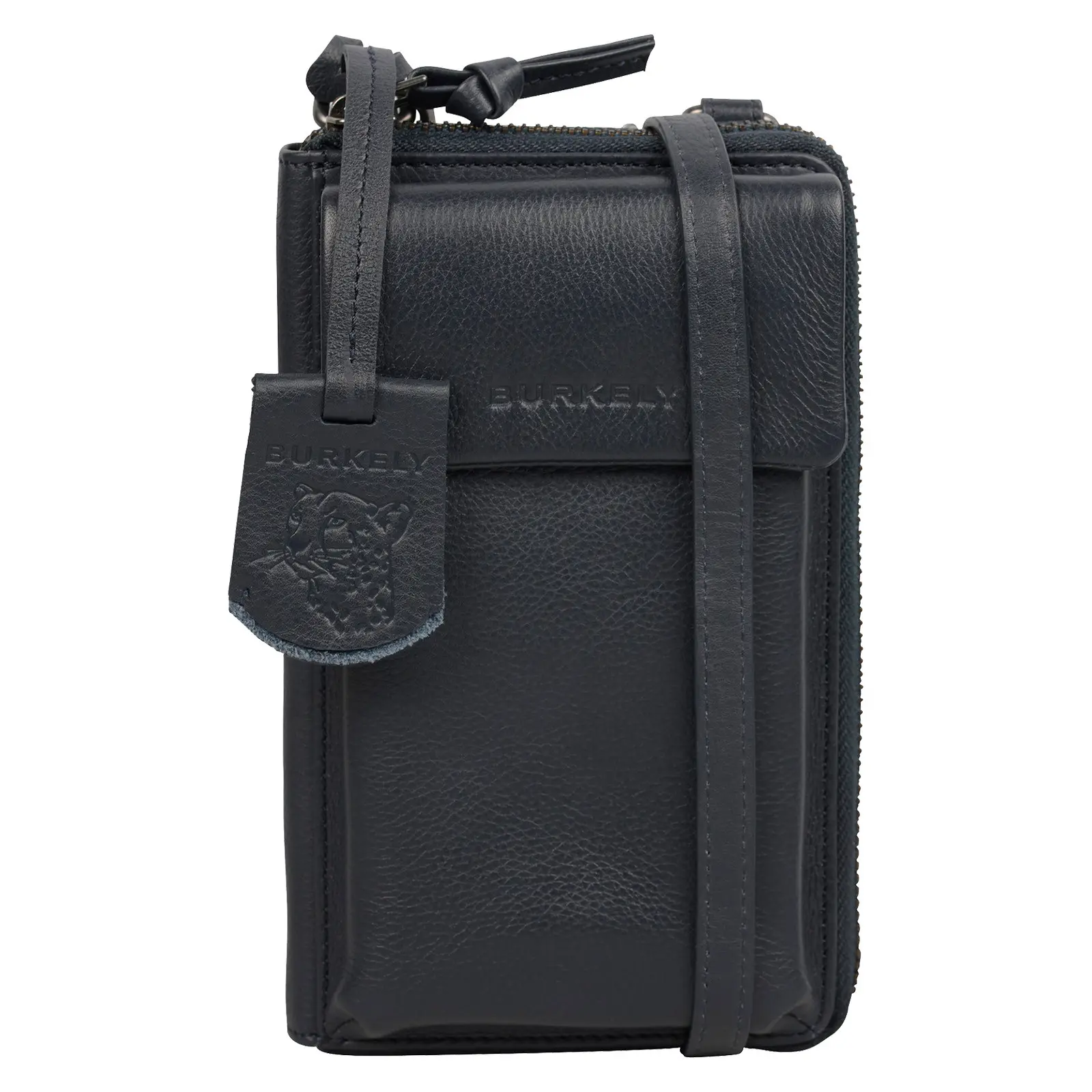 Dámská kožená crossbody kabelka s peněženkou Burkely Vida - tmavě modrá