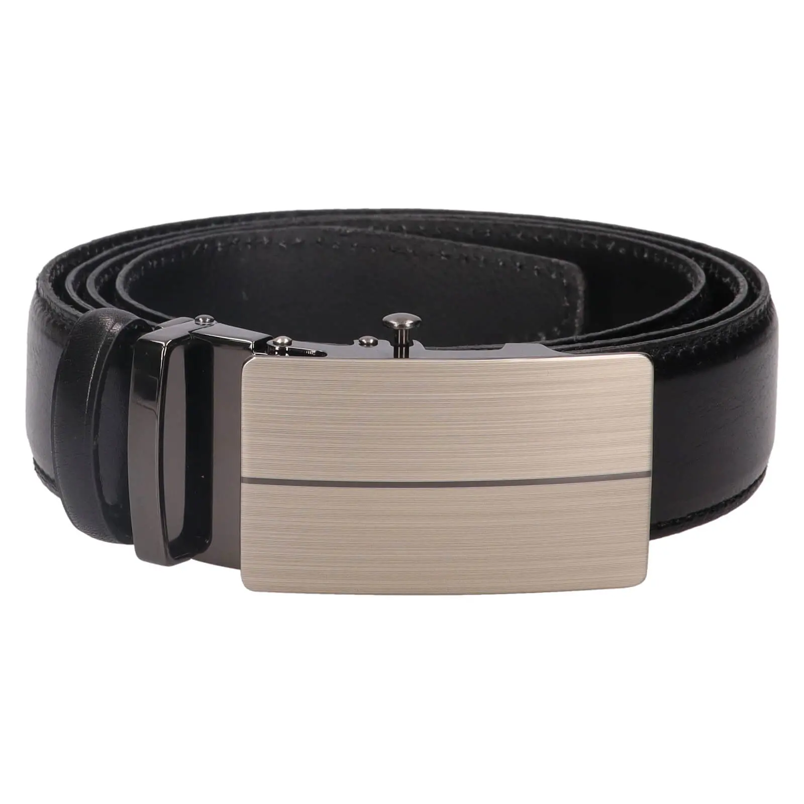 Pánský kožený opasek s automatickou sponou Belt Toro Benny - černá