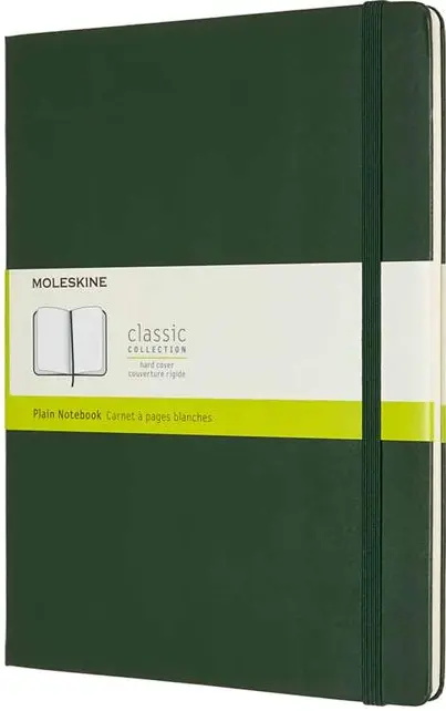 Zápisník MOLESKINE tvrdý čistý tm. zelený XL