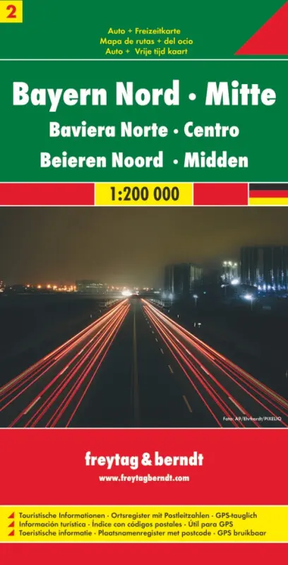 Bayern Nord & Mitte/Bavorsko-sever,střed 1:200T/automapa - kniha z kategorie Mapy Európy
